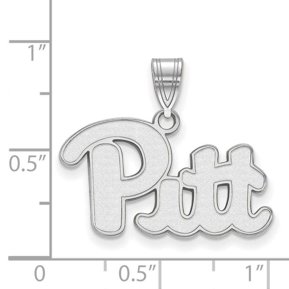 Sterlingsilber Rhodiniert Logoart University Of Pittsburgh Mittel Anhänger