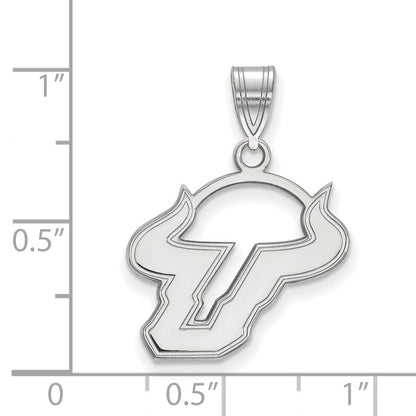 10K Weißgold Logoart University Of South Florida Bull Mittel Anhänger