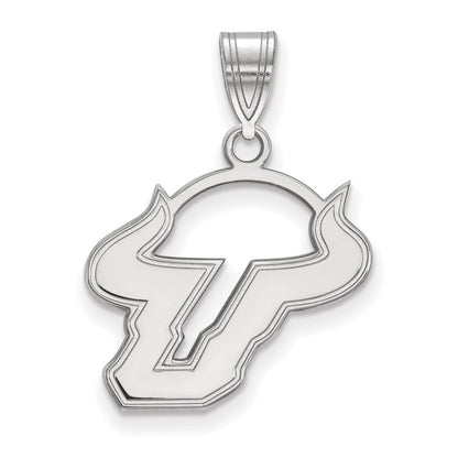 Sterlingsilber Rhodiniert Logoart University Of South Florida Bull Mittel Anhänger