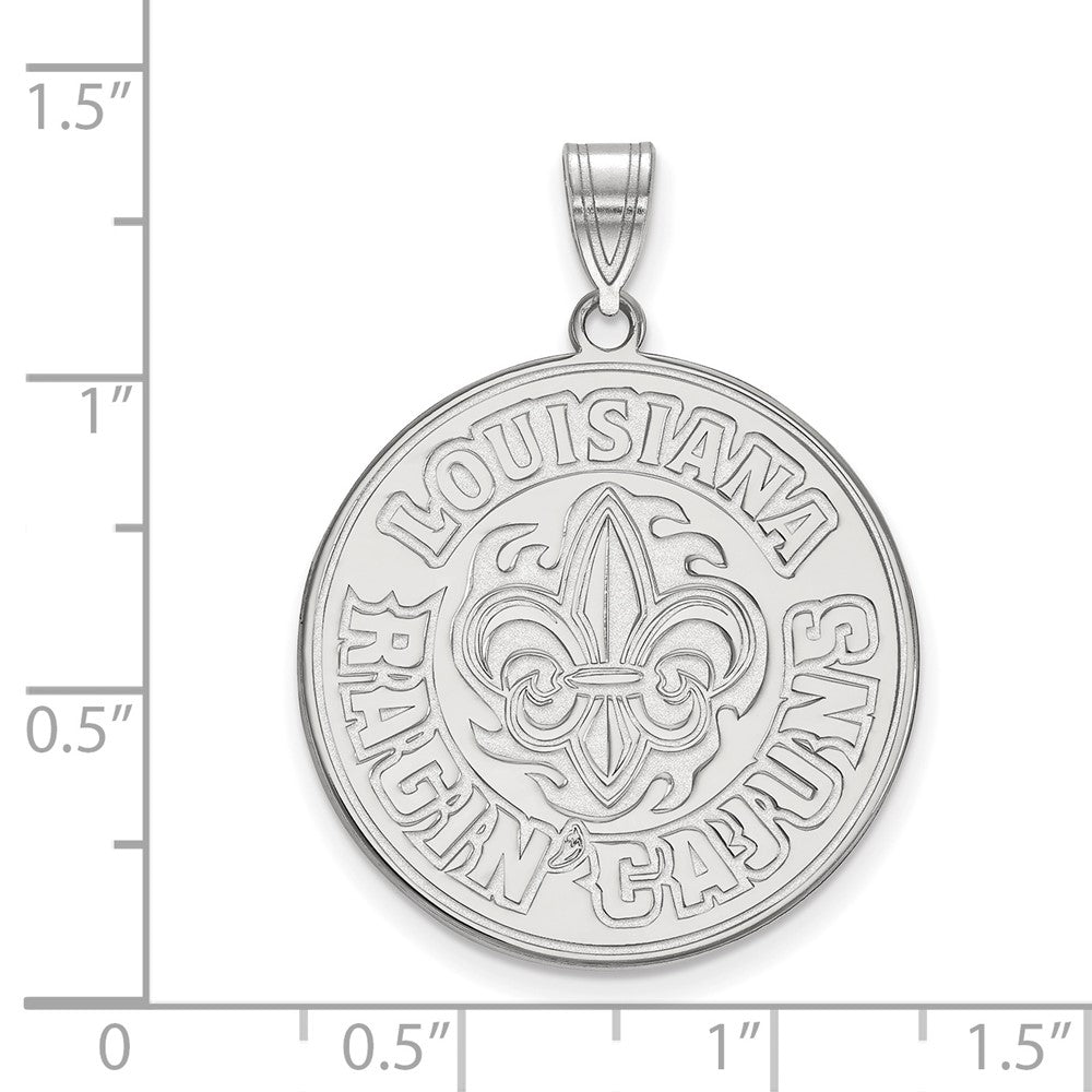 Sterlingsilber Rhodiniert Logoart University Of Louisiana At Lafayette Extra Groß Anhänger