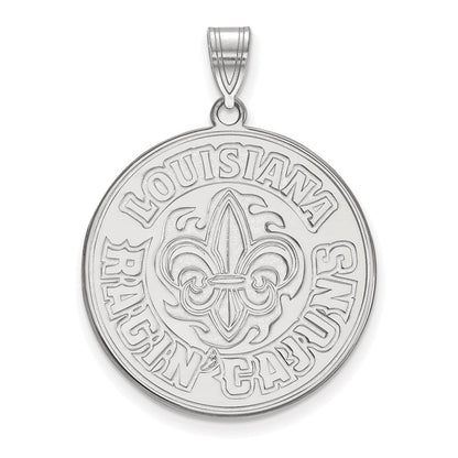 10K Weißgold Logoart University Of Louisiana At Lafayette Extra Groß Anhänger