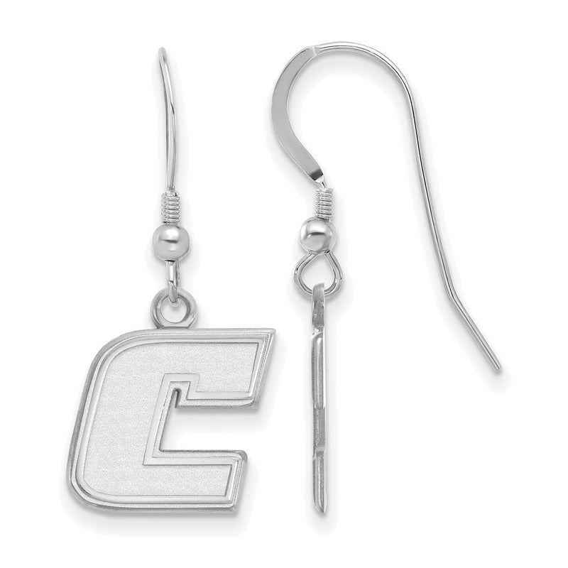 Sterlingsilber Rhodiniert Logoart University Of Tennessee At Chattanooga Buchstabe C Klein Hängend Draht Ohrringe
