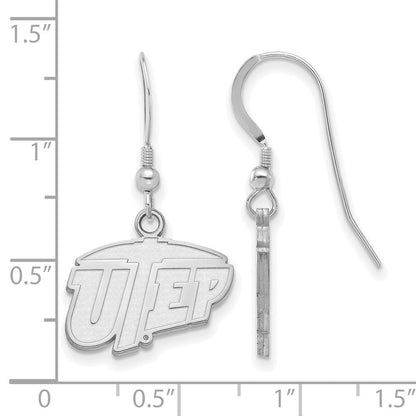 Sterlingsilber Rhodiniert Logoart University Of Texas At El Paso Klein Ohrhänger