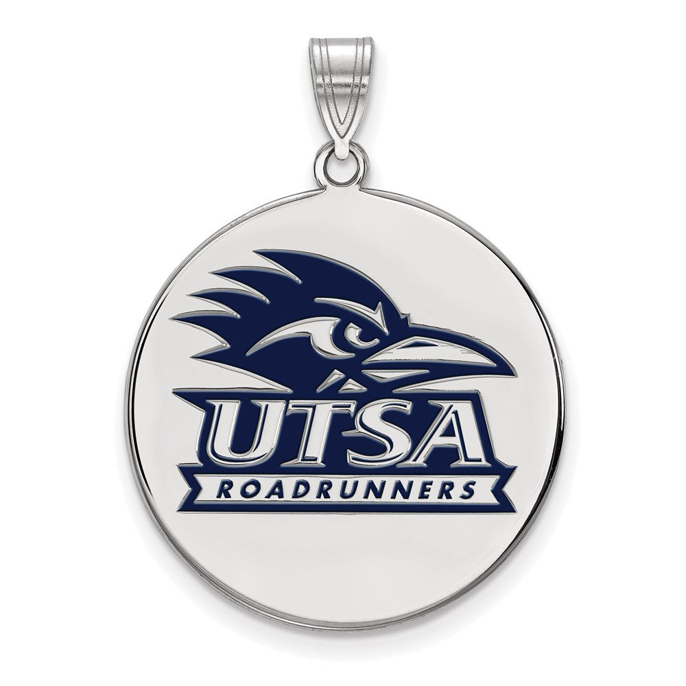 Sterlingsilber Rhodiniert Logoart University Of Texas At San Antonio Extra Groß Emailliert Plättchen Anhänger