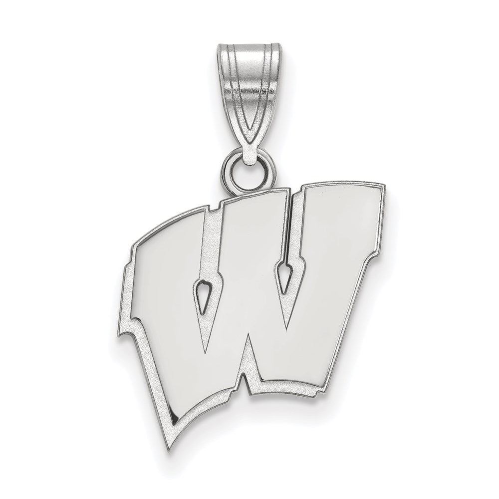Sterlingsilber Rhodiniert Logoart University Of Wisconsin Buchstabe W Mittel Anhänger