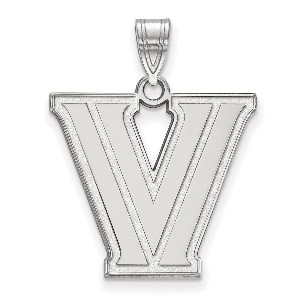 14K Weißgold Logoart Villanova University Buchstabe V Groß Anhänger