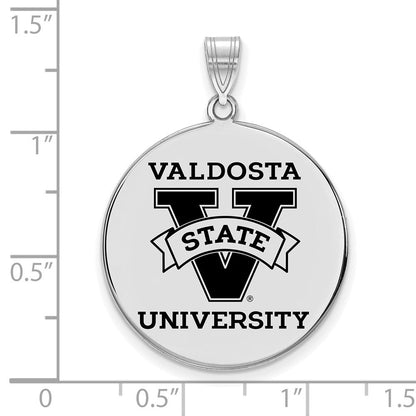 Sterlingsilber Rhodiniert Logoart Valdosta State University Extra Groß Emailliert Plättchen Anhänger