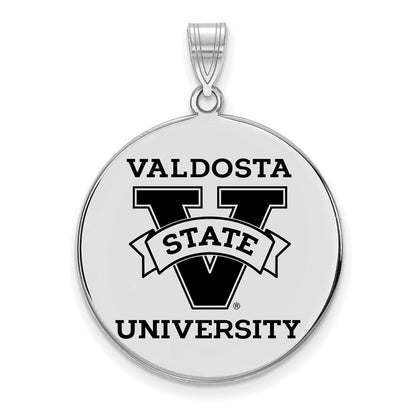 Sterlingsilber Rhodiniert Logoart Valdosta State University Extra Groß Emailliert Plättchen Anhänger