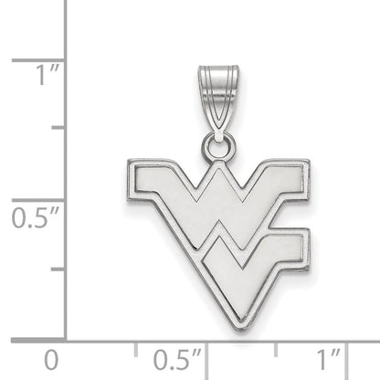 10K Weißgold Logoart West Virginia University W V Mittel Anhänger