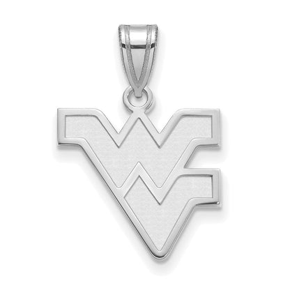 Sterlingsilber Rhodiniert Logoart West Virginia University W V Mittel Anhänger