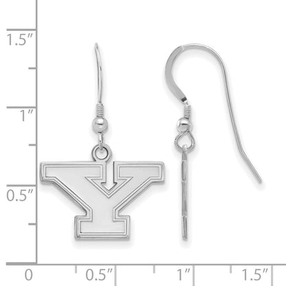 Sterlingsilber Rhodiniert Logoart Youngstown State University Buchstabe Y Klein Hängend Draht Ohrringe