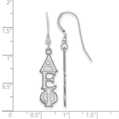 Sterlingsilber Rhodiniert Logoart Alpha Epsilon Phi Sorority Greek Buchstaben Mittel Ohrhänger