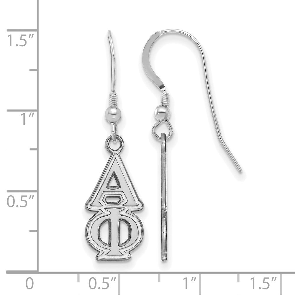 Sterlingsilber Rhodiniert Logoart Alpha Phi Sorority Greek Buchstaben Mittel Ohrhänger