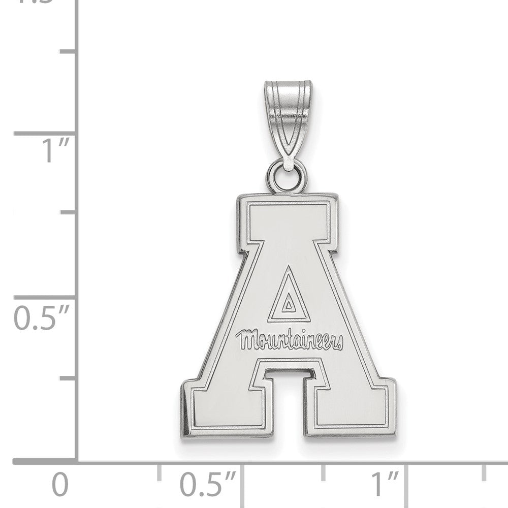 Sterlingsilber Rhodiniert Logoart Appalachian State University Groß Anhänger