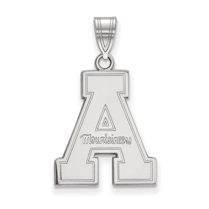 Sterlingsilber Rhodiniert Logoart Appalachian State University Groß Anhänger