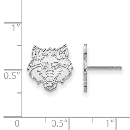 Sterlingsilber Rhodiniert Logoart Arkansas State University Wolf Klein Ohrstecker