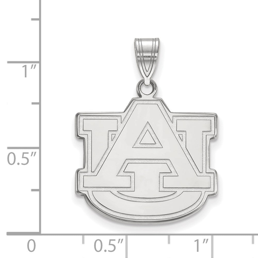 Sterlingsilber Rhodiniert Logoart Auburn University A U Groß Anhänger