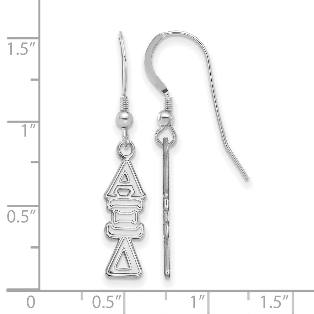 Sterlingsilber Rhodiniert Logoart Alpha Xi Delta Sorority Greek Buchstaben Mittel Ohrhänger