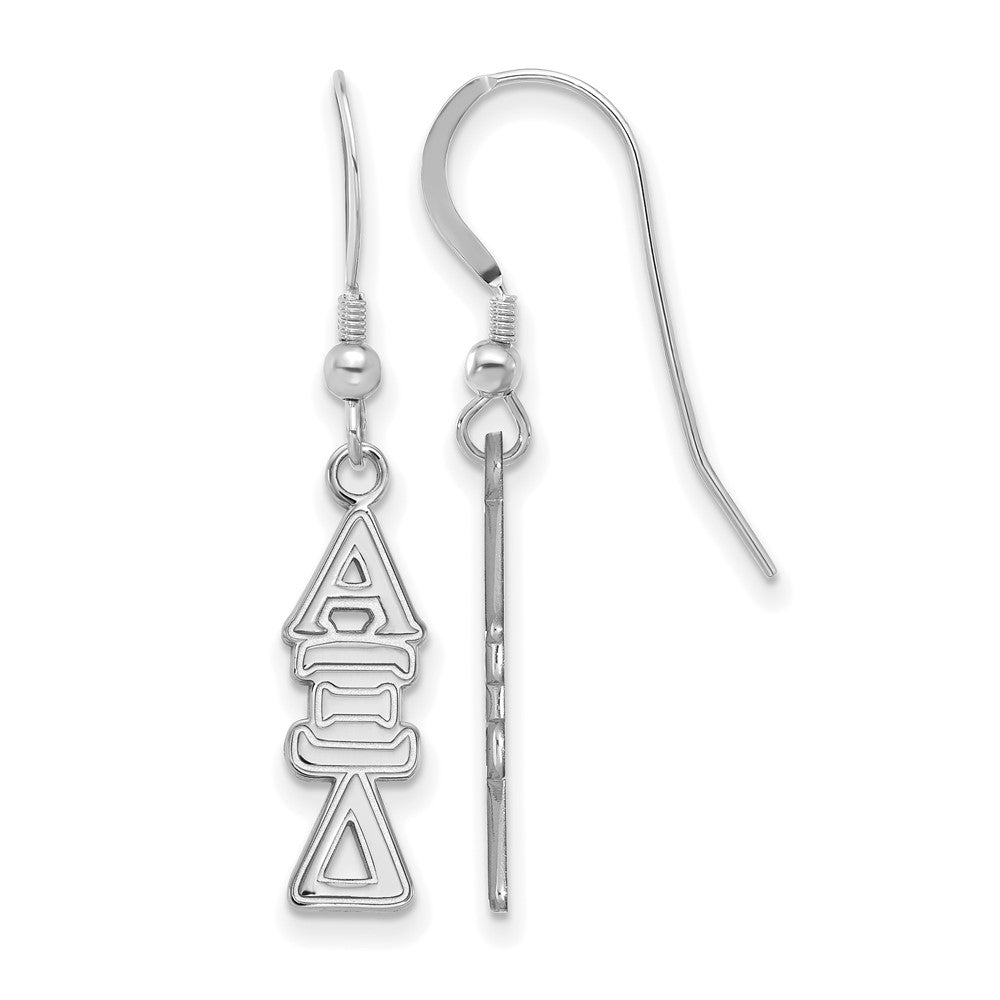 Sterlingsilber Rhodiniert Logoart Alpha Xi Delta Sorority Greek Buchstaben Mittel Ohrhänger
