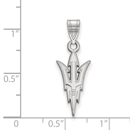 10K Weißgold Logoart Arizona State University Pitchfork Groß Anhänger