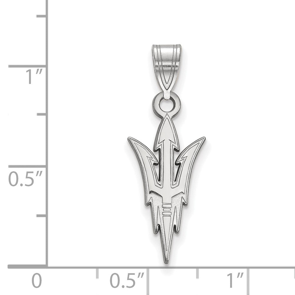 Sterlingsilber Rhodiniert Logoart Arizona State University Pitchfork Groß Anhänger
