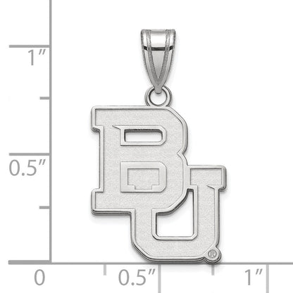 Sterlingsilber Rhodiniert Logoart Baylor University Bears Groß Anhänger