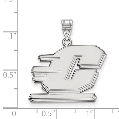 Sterlingsilber Rhodiniert Logoart Central Michigan University Buchstabe C Groß Anhänger