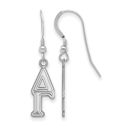 Sterlingsilber Rhodiniert Logoart Delta Gamma Sorority Greek Buchstaben Klein Ohrhänger