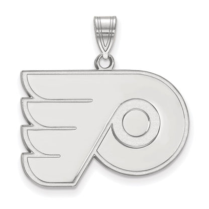 Sterlingsilber Rhodiniert Nhl Logoart Philadelphia Flyers Groß Anhänger