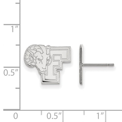 Sterlingsilber Rhodiniert Logoart Fordham University Ram Klein Ohrstecker