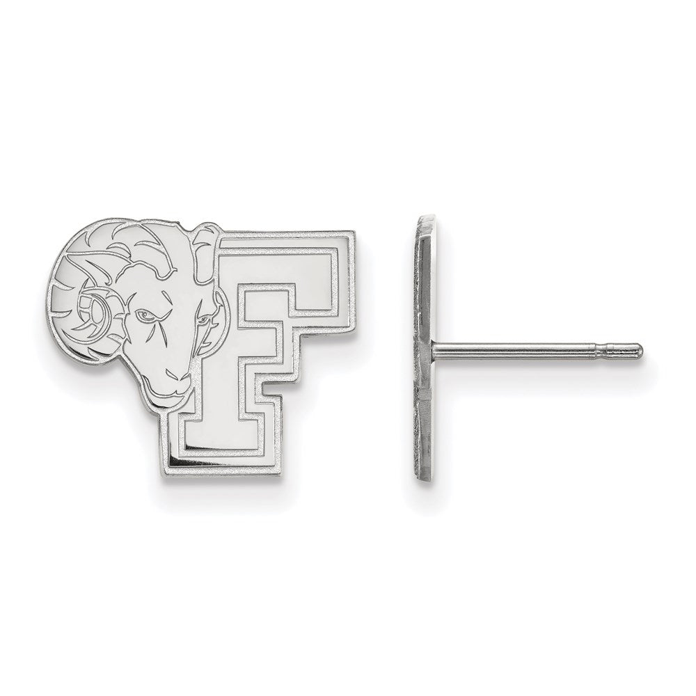 Sterlingsilber Rhodiniert Logoart Fordham University Ram Klein Ohrstecker