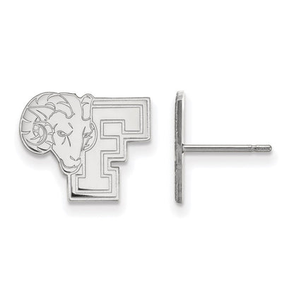 Sterlingsilber Rhodiniert Logoart Fordham University Ram Klein Ohrstecker