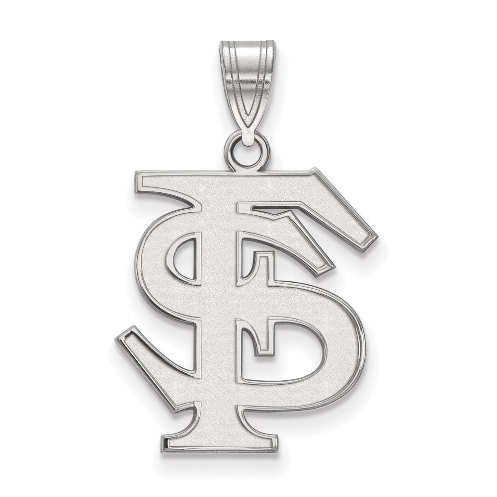 14K Weißgold Logoart Florida State University F S Groß Anhänger