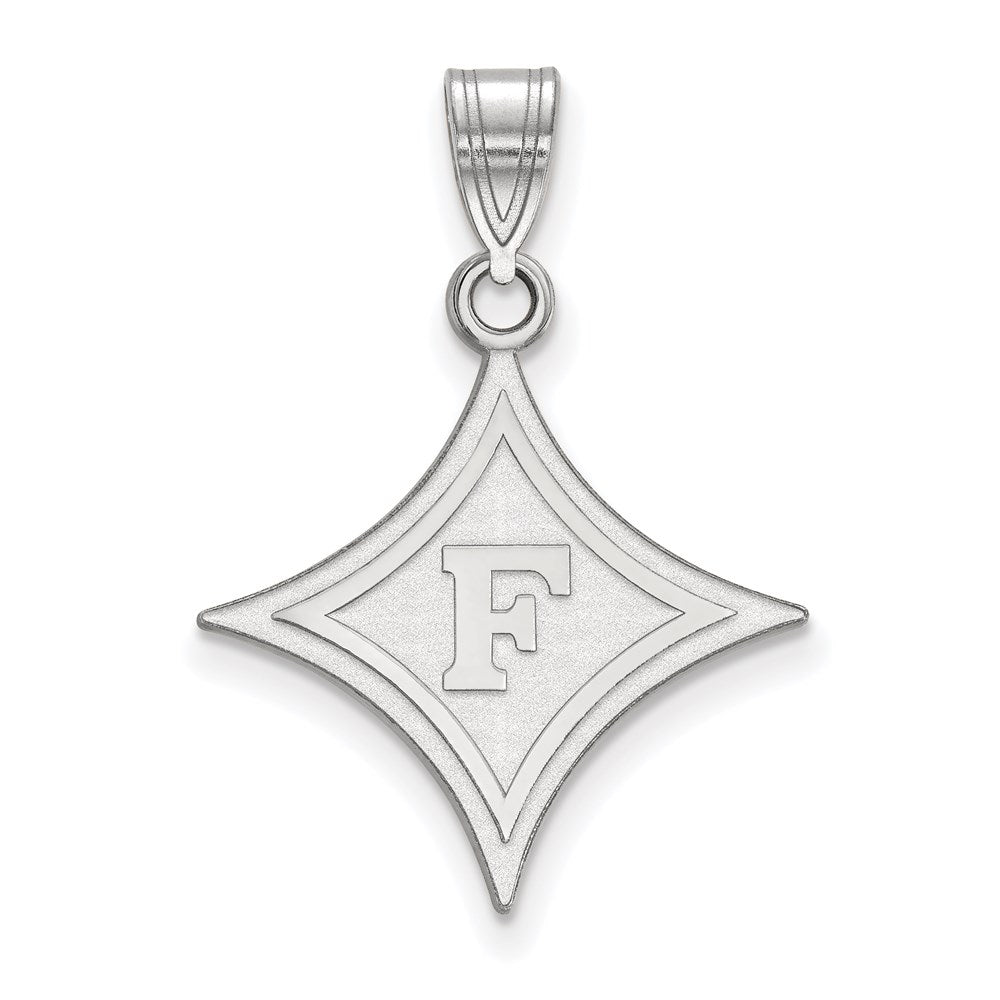 Sterlingsilber Rhodiniert Logoart Furman University Groß Anhänger
