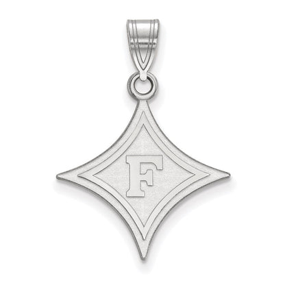 Sterlingsilber Rhodiniert Logoart Furman University Groß Anhänger