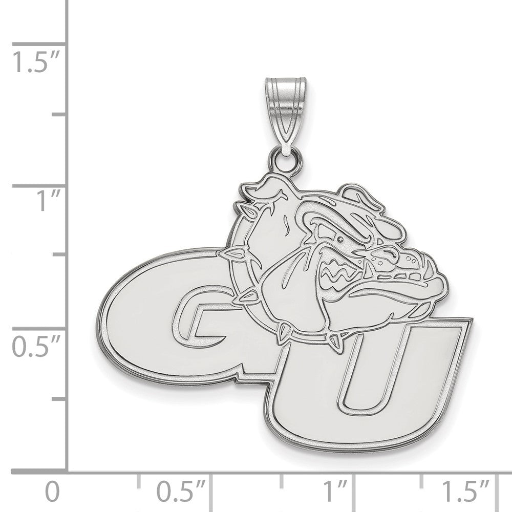 Sterlingsilber Rhodiniert Logoart Gonzaga University G U Bulldog Extra Groß Anhänger