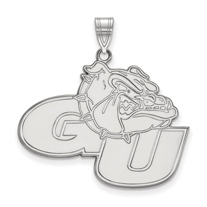 Sterlingsilber Rhodiniert Logoart Gonzaga University G U Bulldog Extra Groß Anhänger