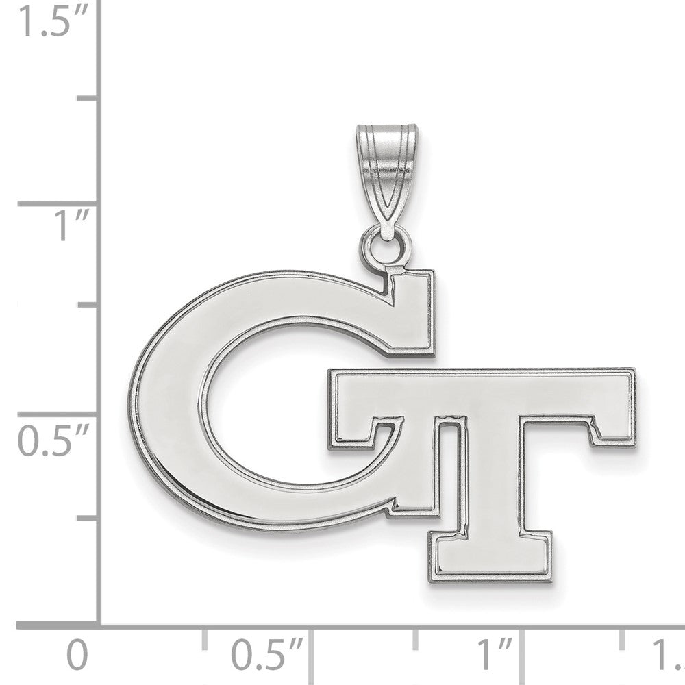 Sterlingsilber Rhodiniert Logoart Georgia Institut Of Technologie G T Groß Anhänger