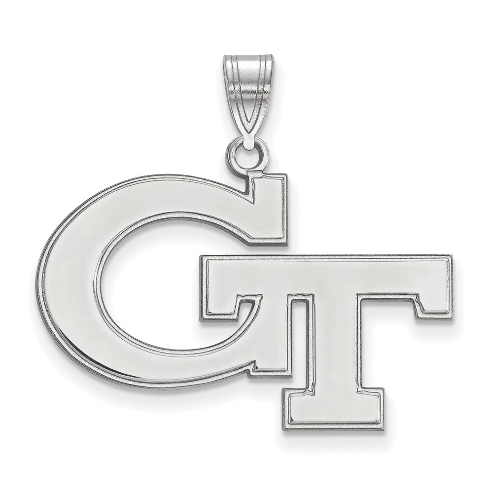 14K Weißgold Logoart Georgia Institut Of Technologie G T Groß Anhänger
