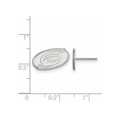 Sterlingsilber Rhodiniert Nhl Logoart Carolina Hurricanes Extra Klein Ohrstecker