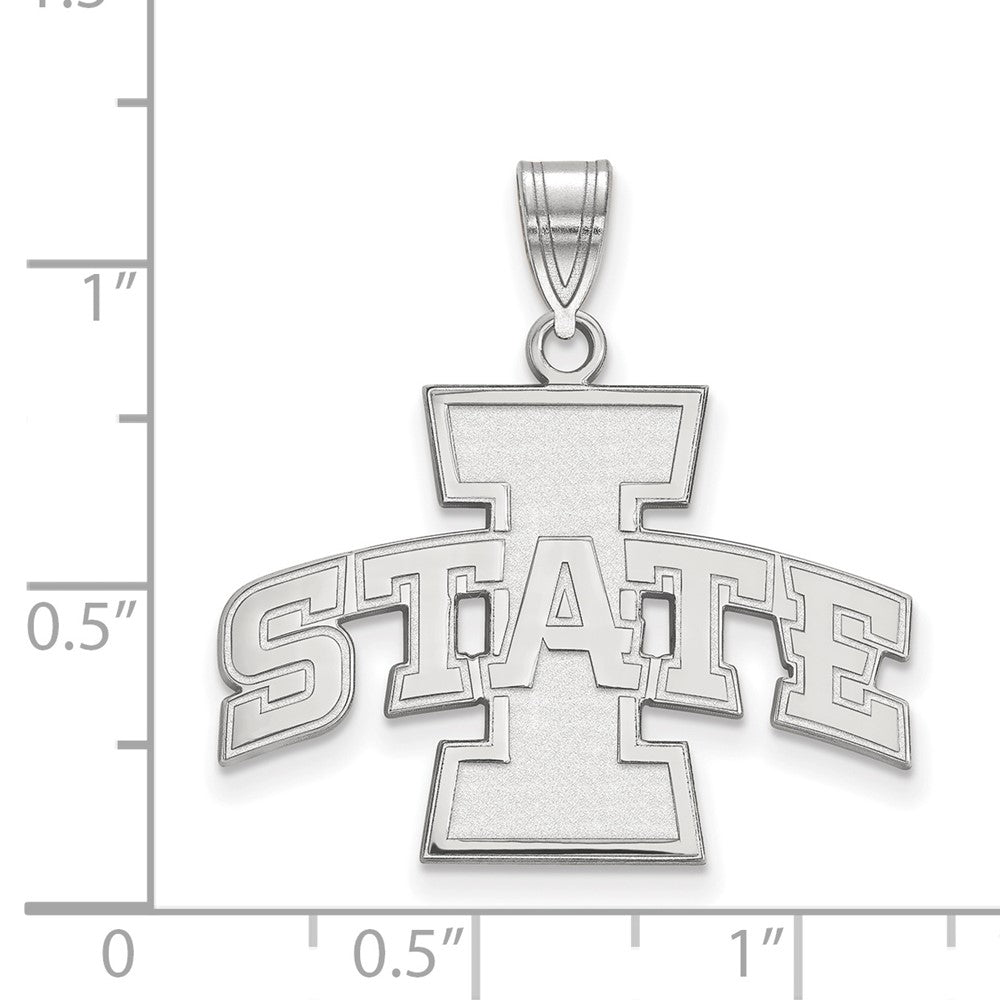10K Weißgold Logoart Iowa State University Groß Anhänger