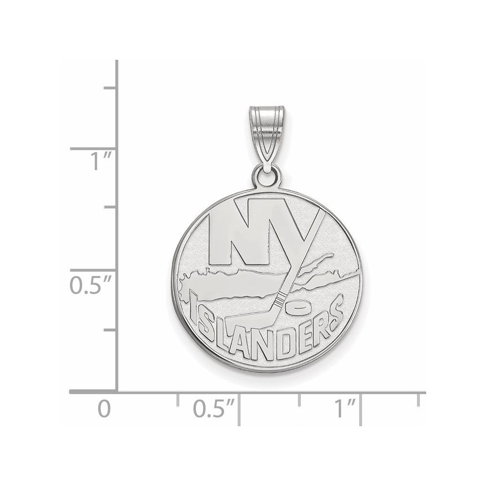 10K Weißgold Nhl Logoart New York Islanders Groß Anhänger