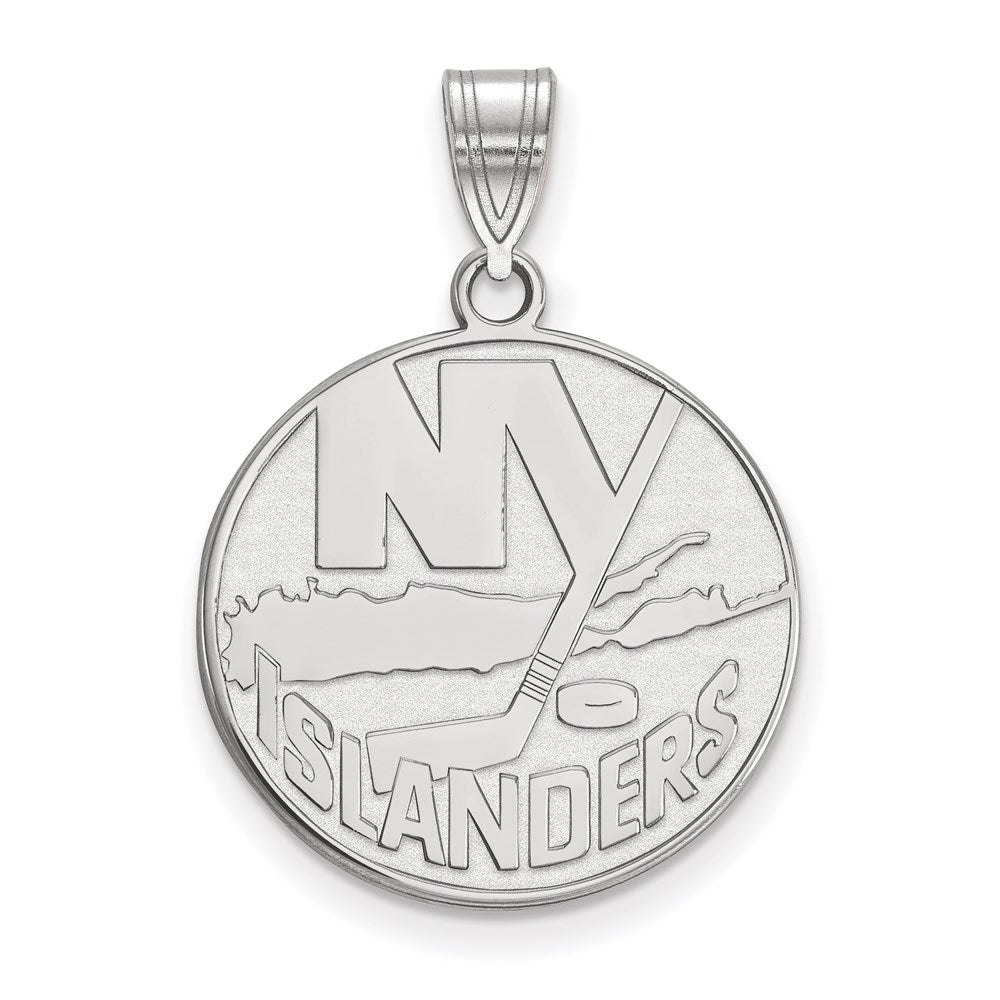 14K Weißgold Nhl Logoart New York Islanders Groß Anhänger