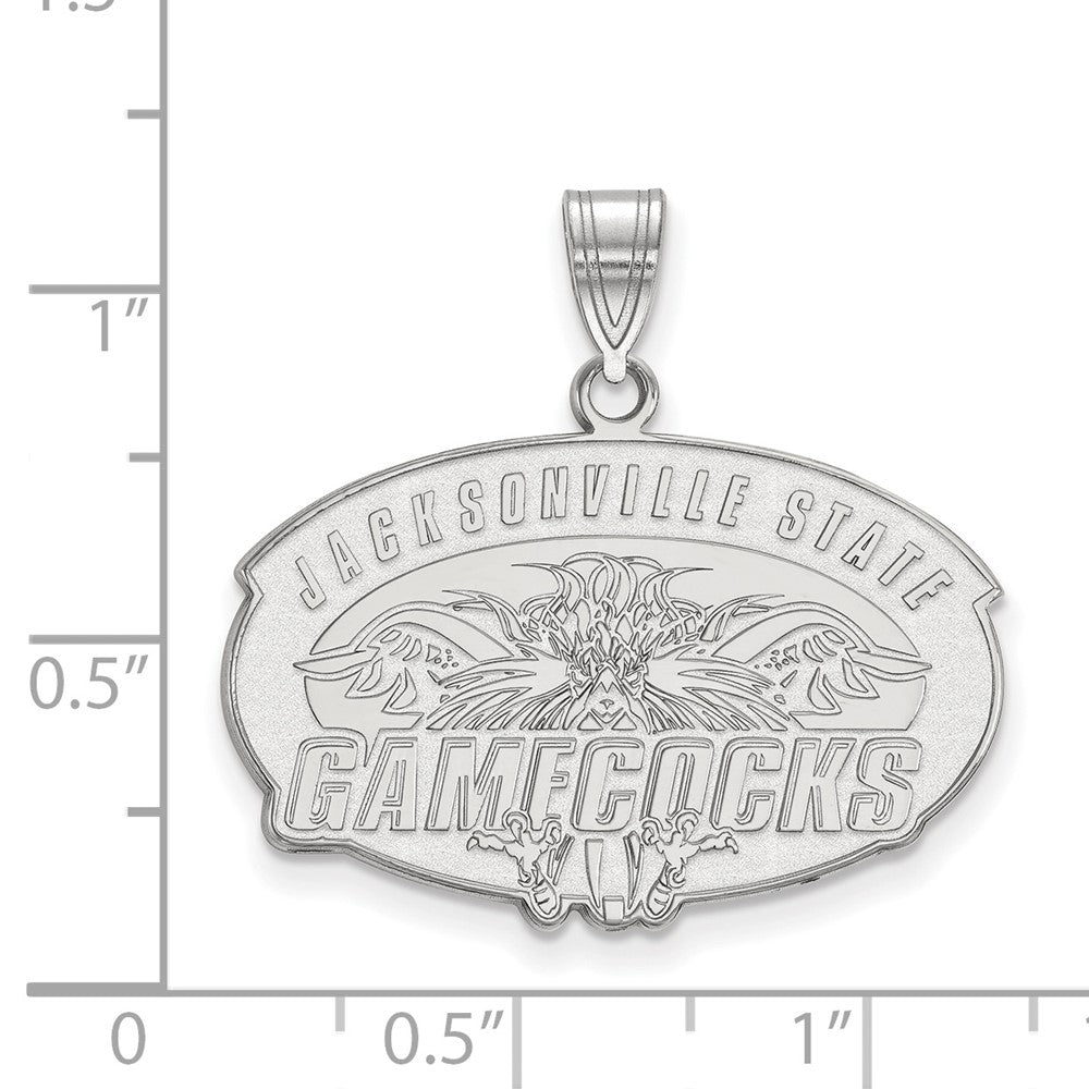10K Weißgold Logoart Jacksonville State University Groß Anhänger