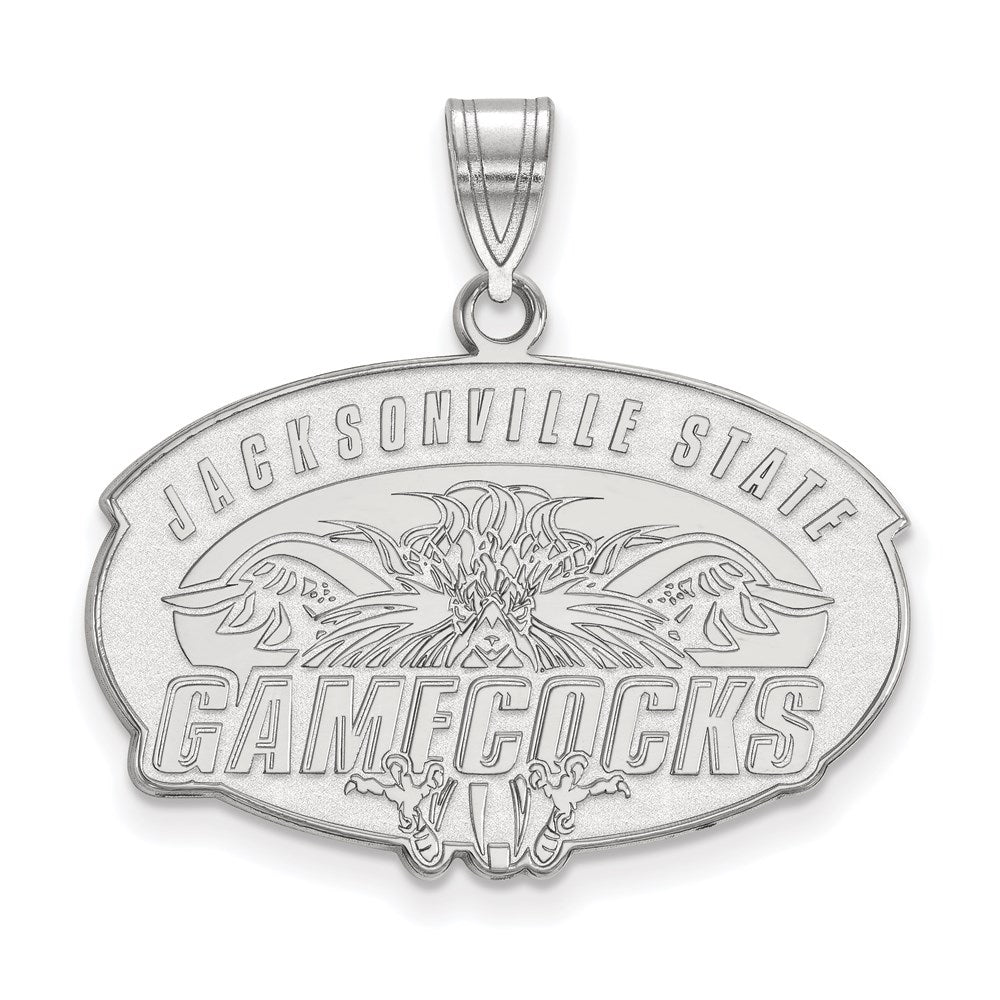 10K Weißgold Logoart Jacksonville State University Groß Anhänger