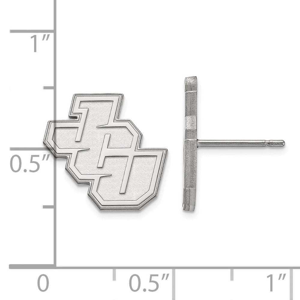 10K Weißgold Logoart John Carroll University Klein Ohrstecker