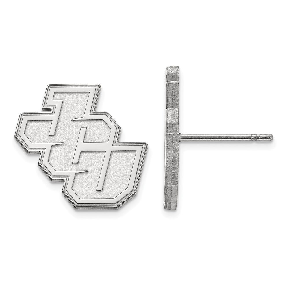 10K Weißgold Logoart John Carroll University Klein Ohrstecker