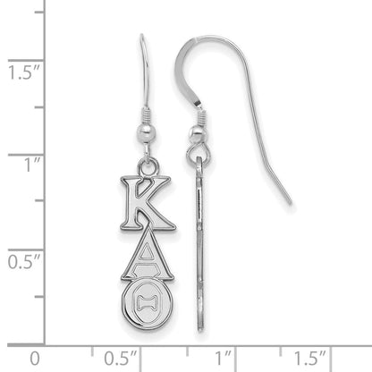 Sterlingsilber Rhodiniert Logoart Kappa Alpha Theta Sorority Greek Buchstaben Klein Ohrhänger