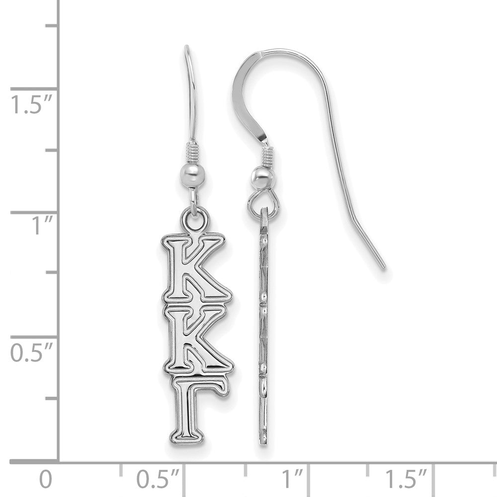 Sterlingsilber Rhodiniert Logoart Kappa Gamma Sorority Greek Buchstaben Klein Ohrhänger
