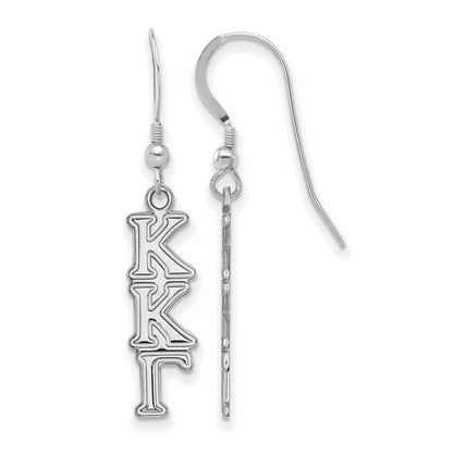 Sterlingsilber Rhodiniert Logoart Kappa Gamma Sorority Greek Buchstaben Klein Ohrhänger